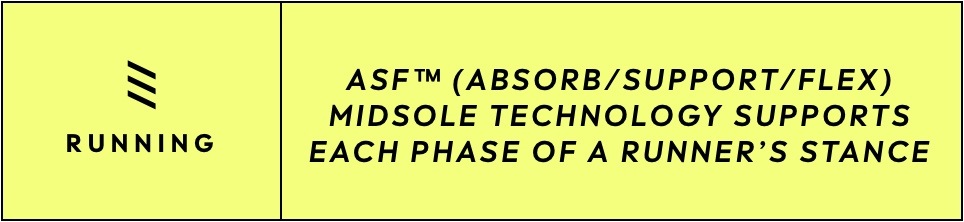 absorb, support, and flex technology best for running 