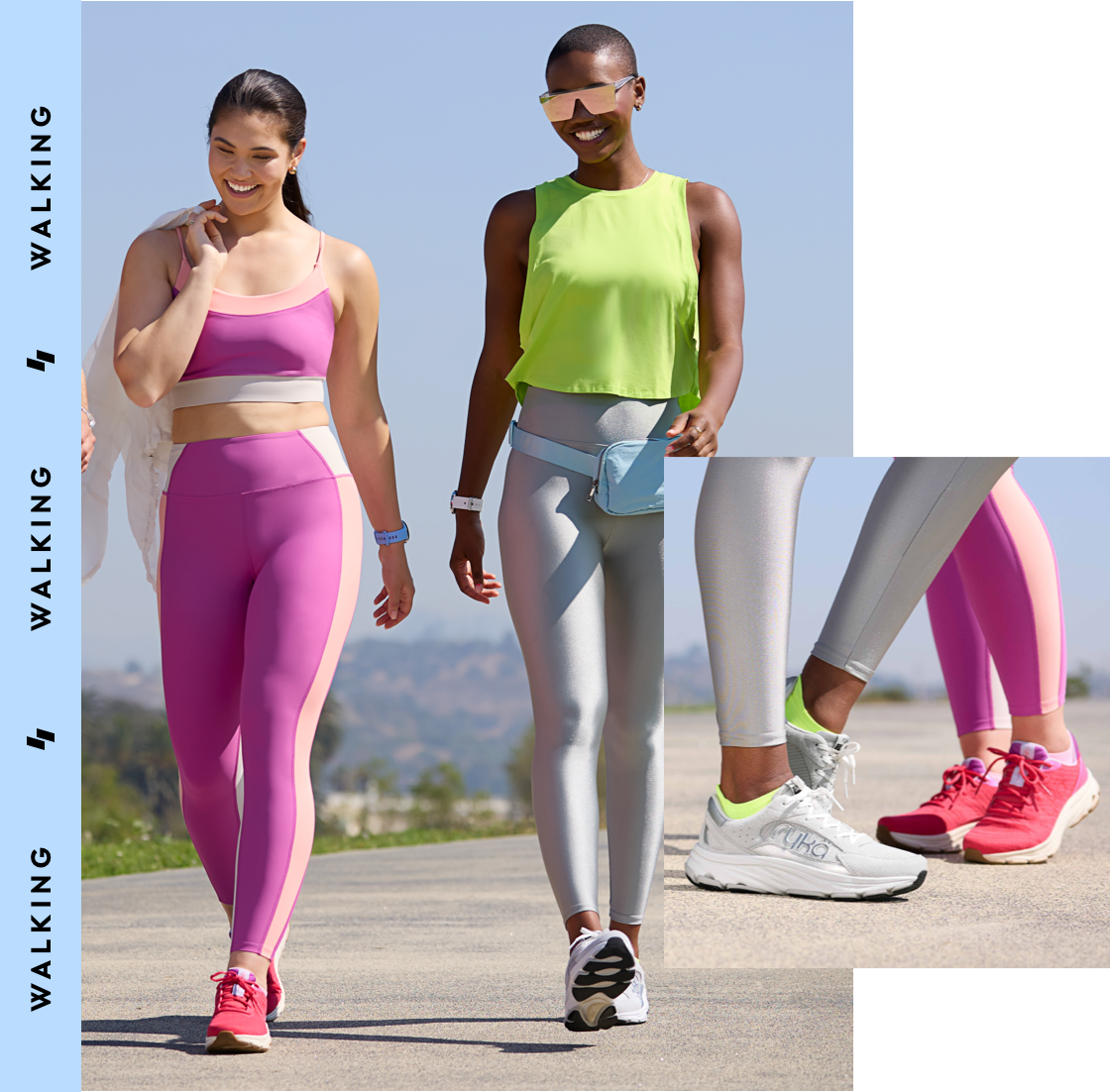 Models wearing Ryka shoes while walking