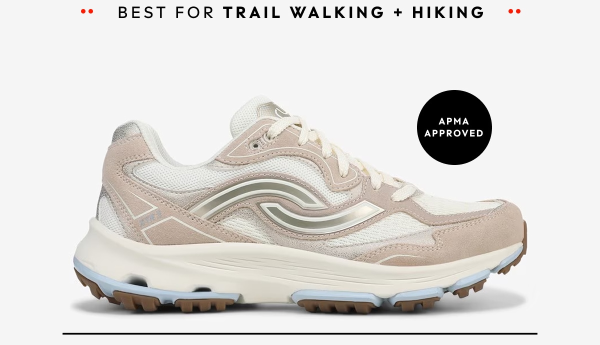 BET FOR TRAIL WALKING + HIKING. APMA APPROVED.