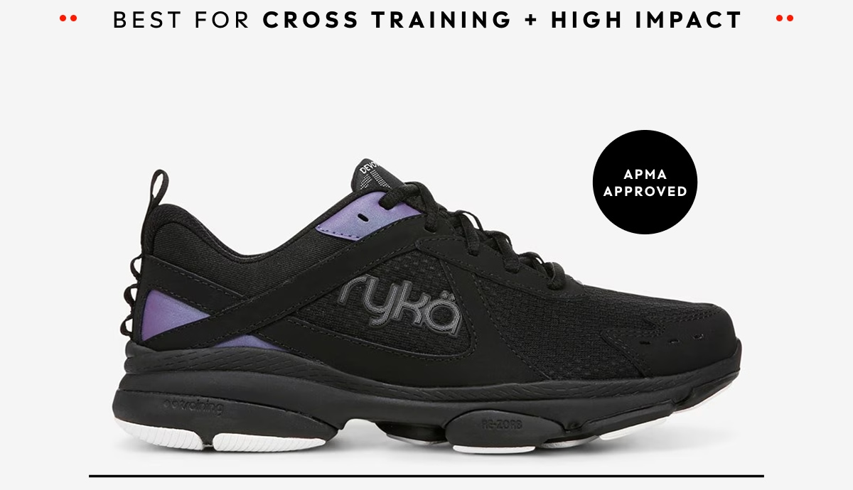 BEST FOR CROSS TRAINING + HIGH IMPACT. APMA APPROVED.
