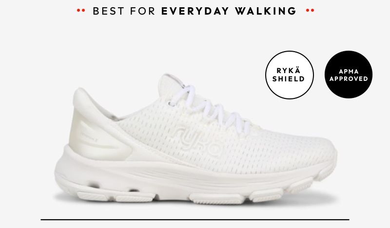 BEST FOR EVERYDAY WALKING. RYKÄ SHIELD. APMA APPROVED.
