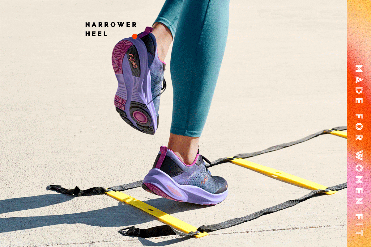 Made for Women Fit - Narrower heel, all-day cushion. roomier toe.