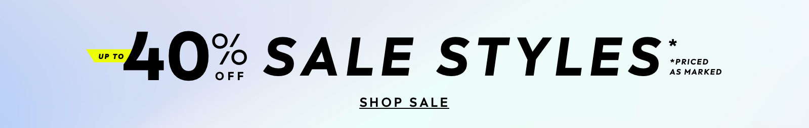 shop up to 40% off sale items