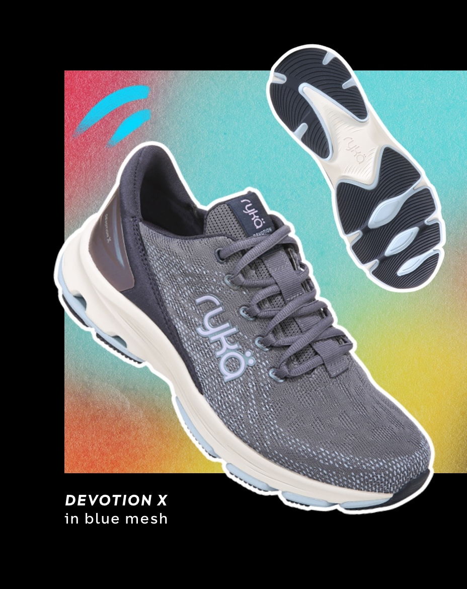 devotion x in blue mesh