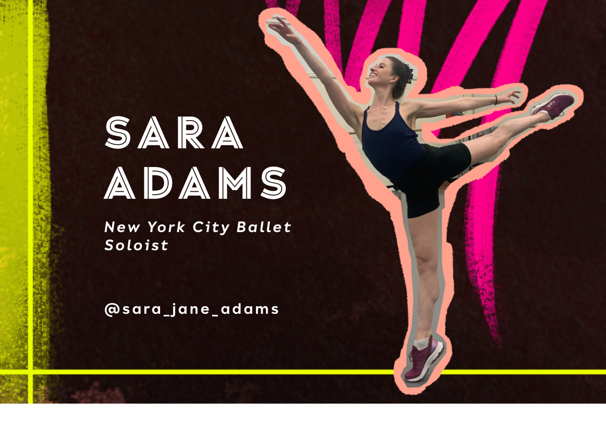 sara adams; new york city ballet soloist. shop her devotion x