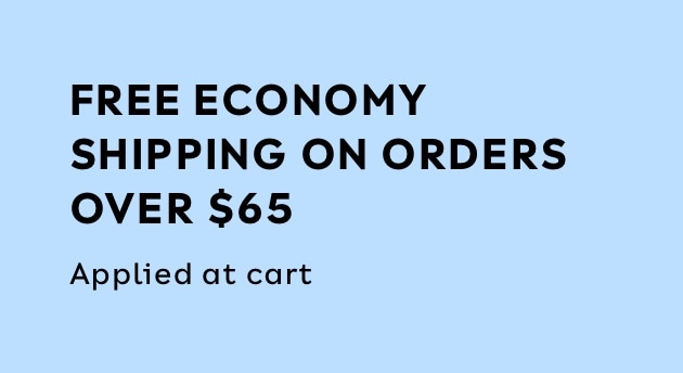 free economy shipping on order over $65