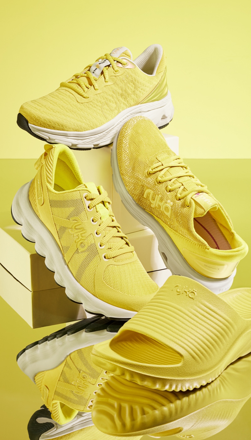 yellow sneakers