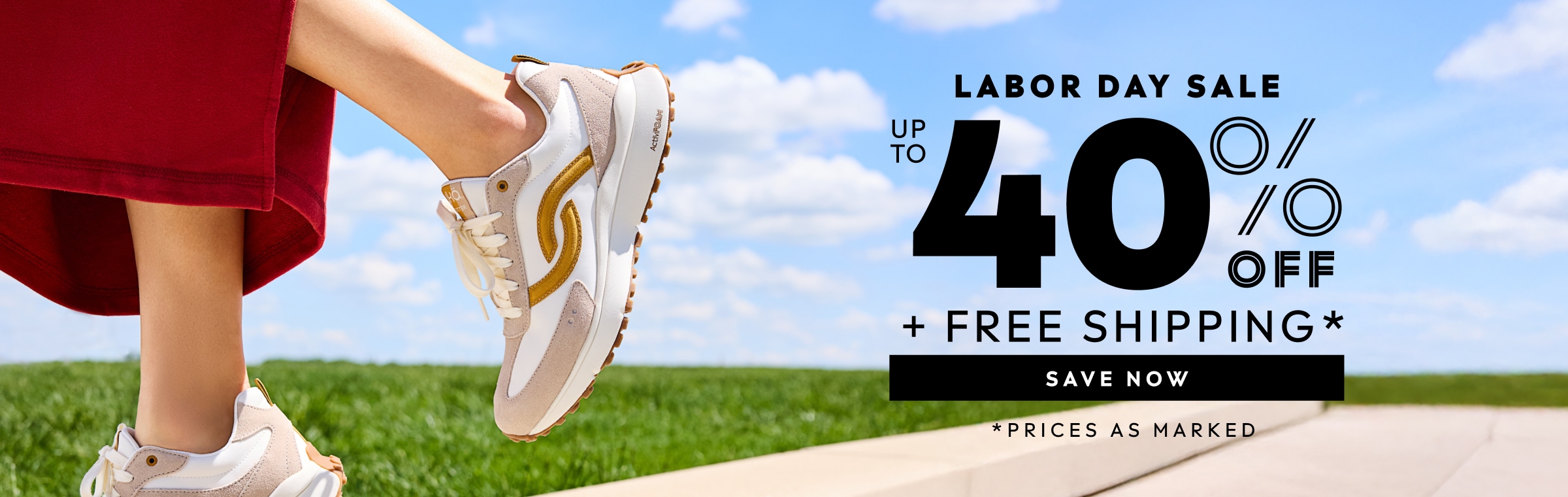LABOR DAY SALE. 40% OFF + FREE SHIPPING. SAVE NOW. PRICES AS MARKED.