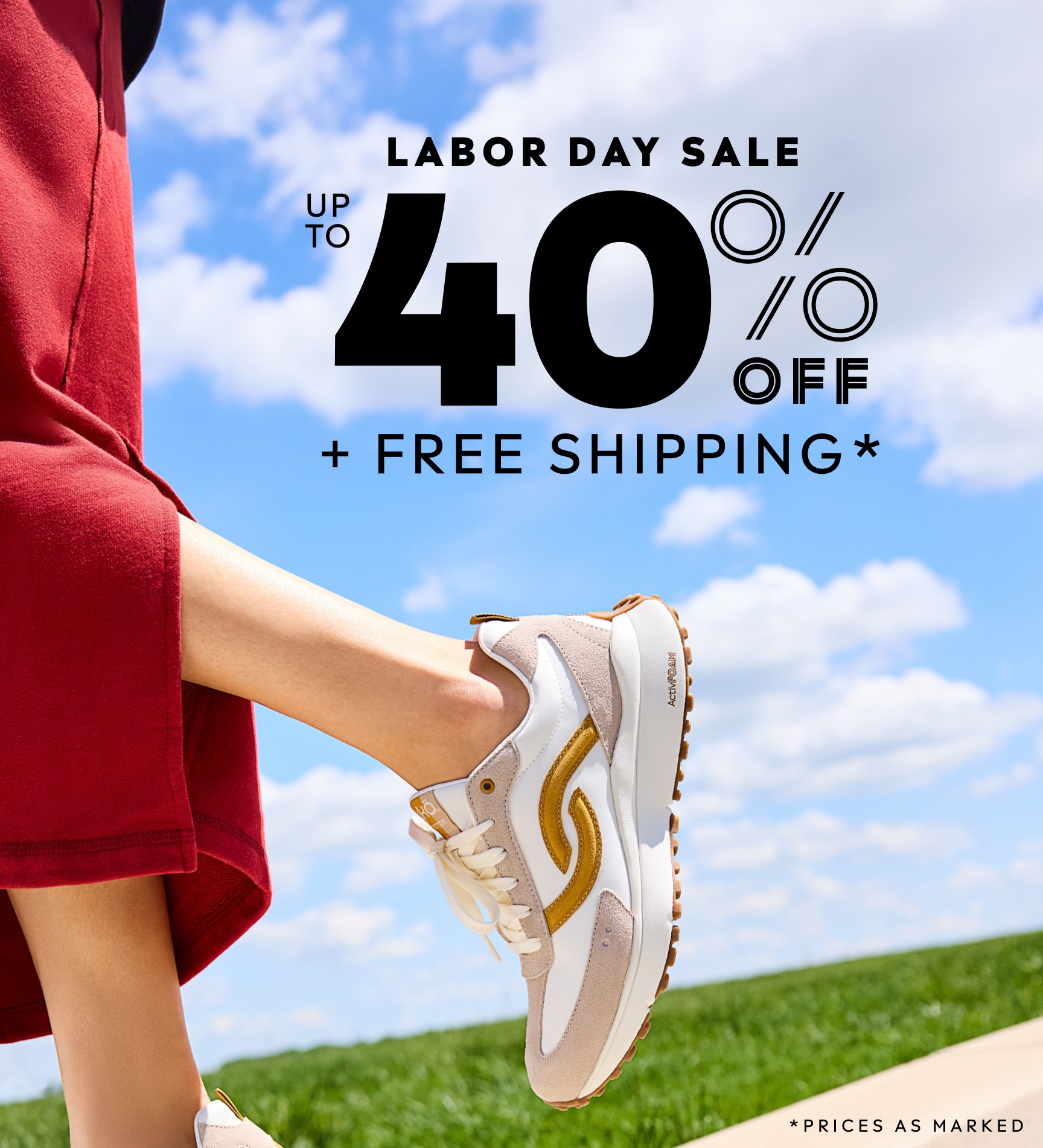 LABOR DAY SALE. 40% OFF + FREE SHIPPING. PRICES AS MARKED.