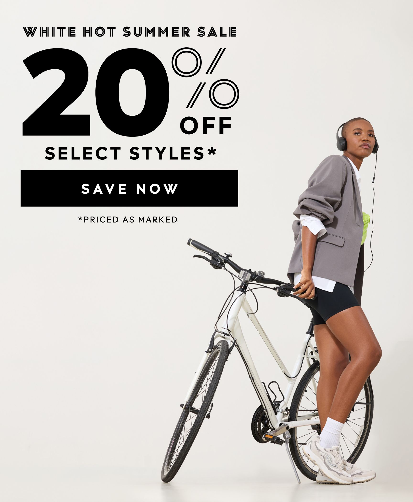 white hot summer sale 20% off select styles prices as marked save now