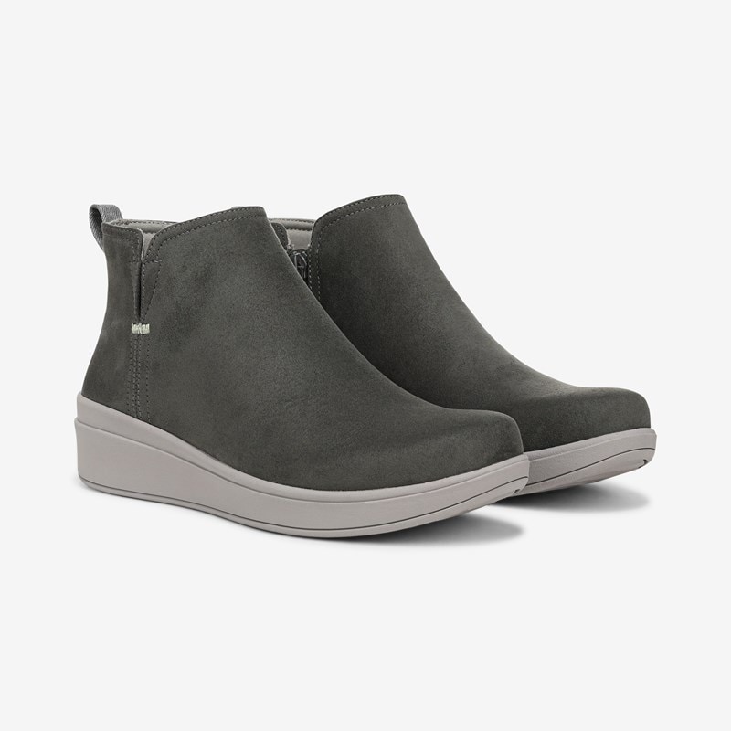 Ryka Lovely Ankle Bootie Boots Alpine Green Fabric 10.0 M Arch Support