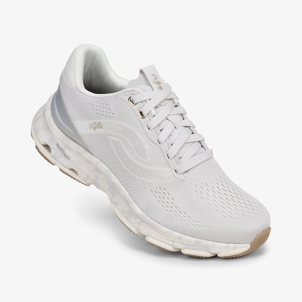 ryka スニーカー ホワイト／グレー Ryka Women's Distance LX Mesh Running Sneakers | Dillard's