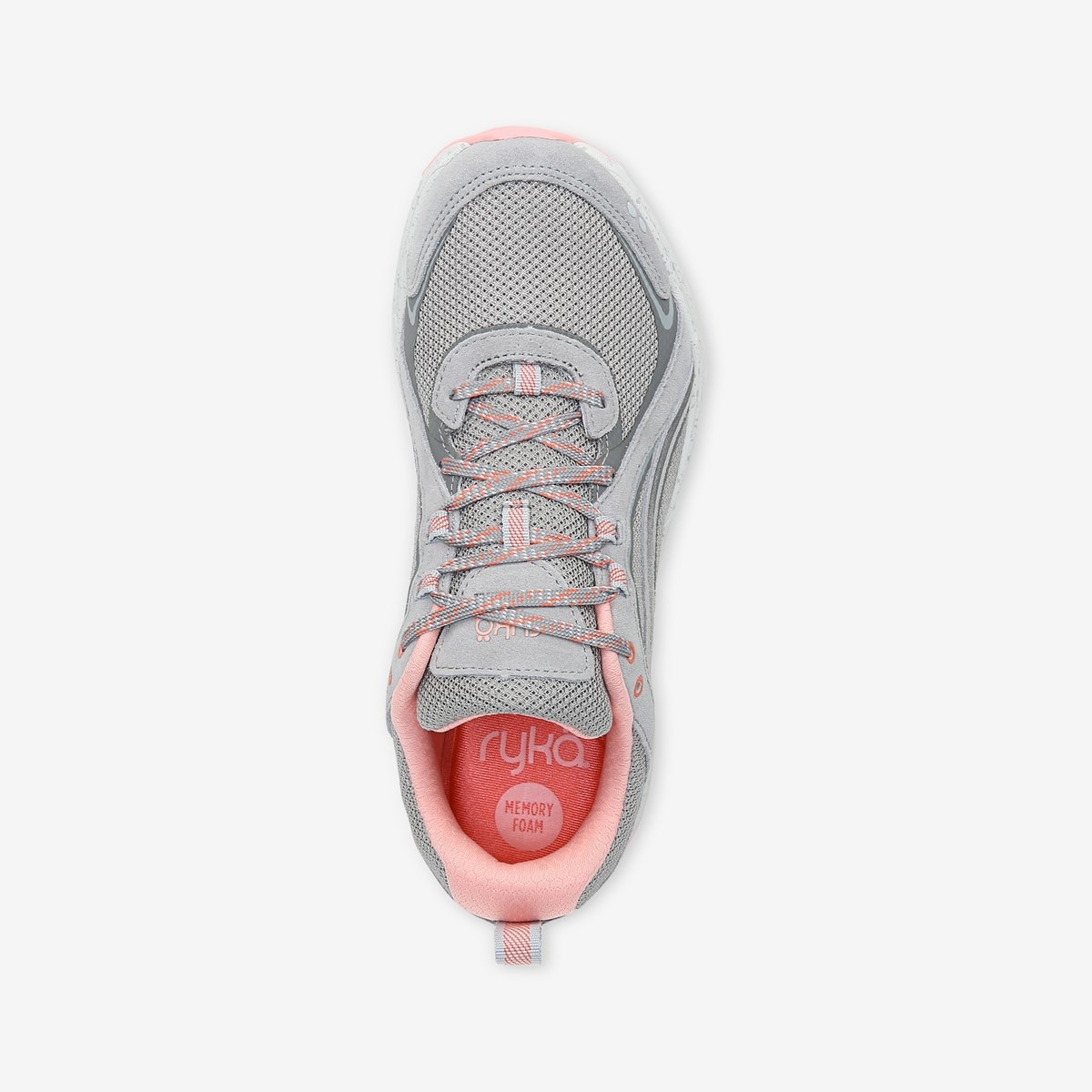 ryka mesh lace up memory foam sneakers