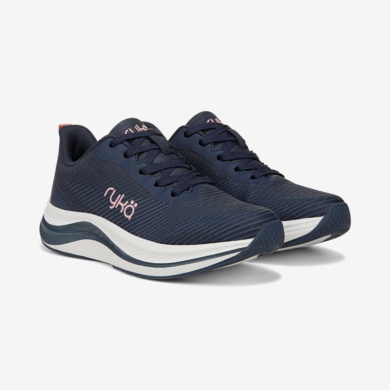 Ryka Genuine Walking Sneakers Academy Blue Mesh Fabric 8.5 M