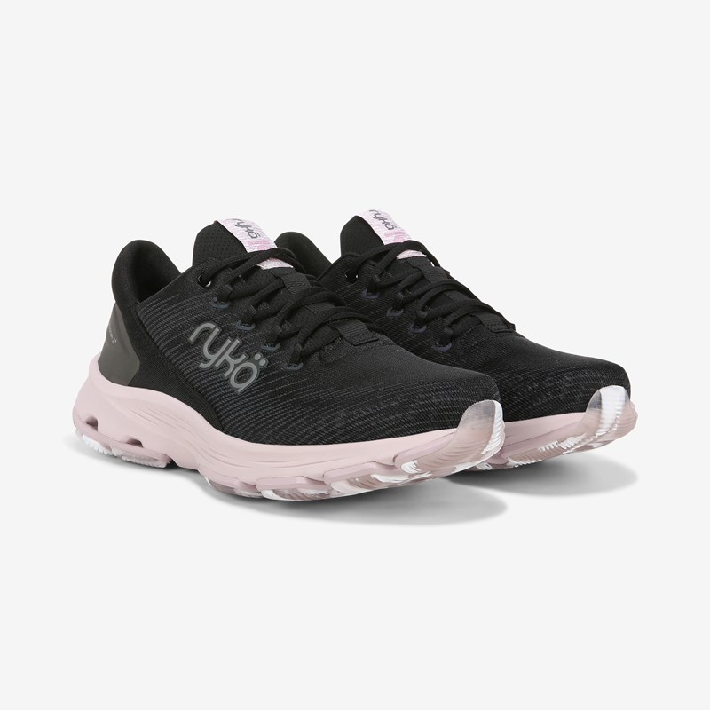 Ryka Devotion X Plus Walking Sneakers Black 8.0 W Breathable Mesh