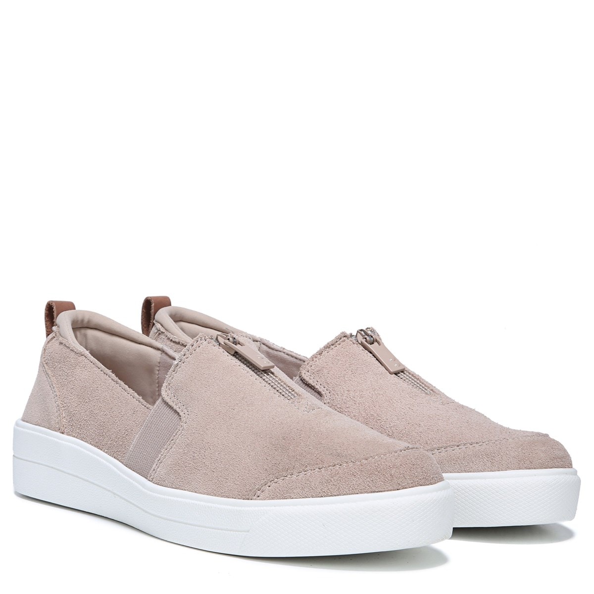 taupe slip on sneakers