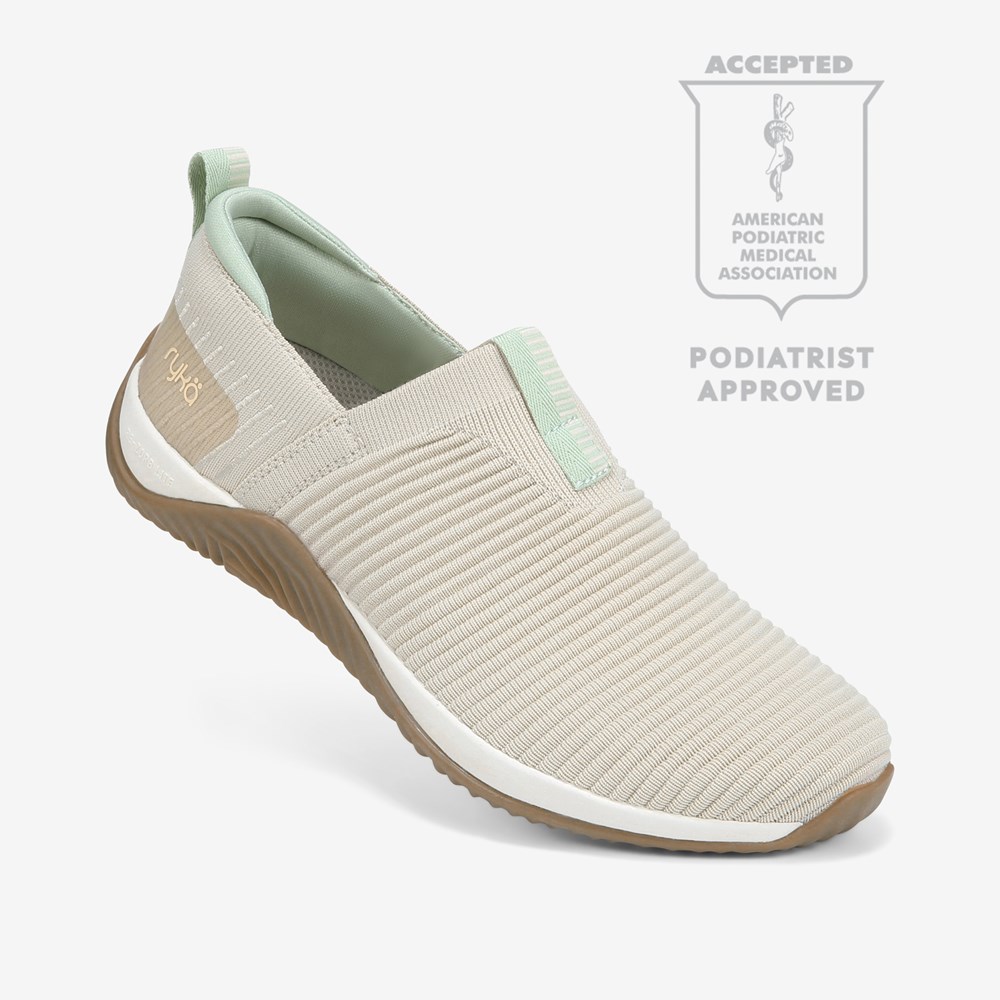 Women's Ryka, Echo Knit Slip-On Sneaker Grey 11 W