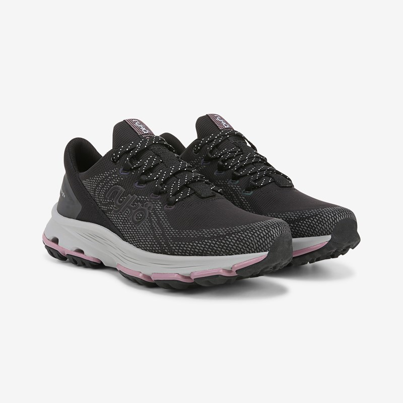 Ryka Devotion X Tr Trail Walking Sneakers Black 6.5 M Arch Support, Breathable Mesh