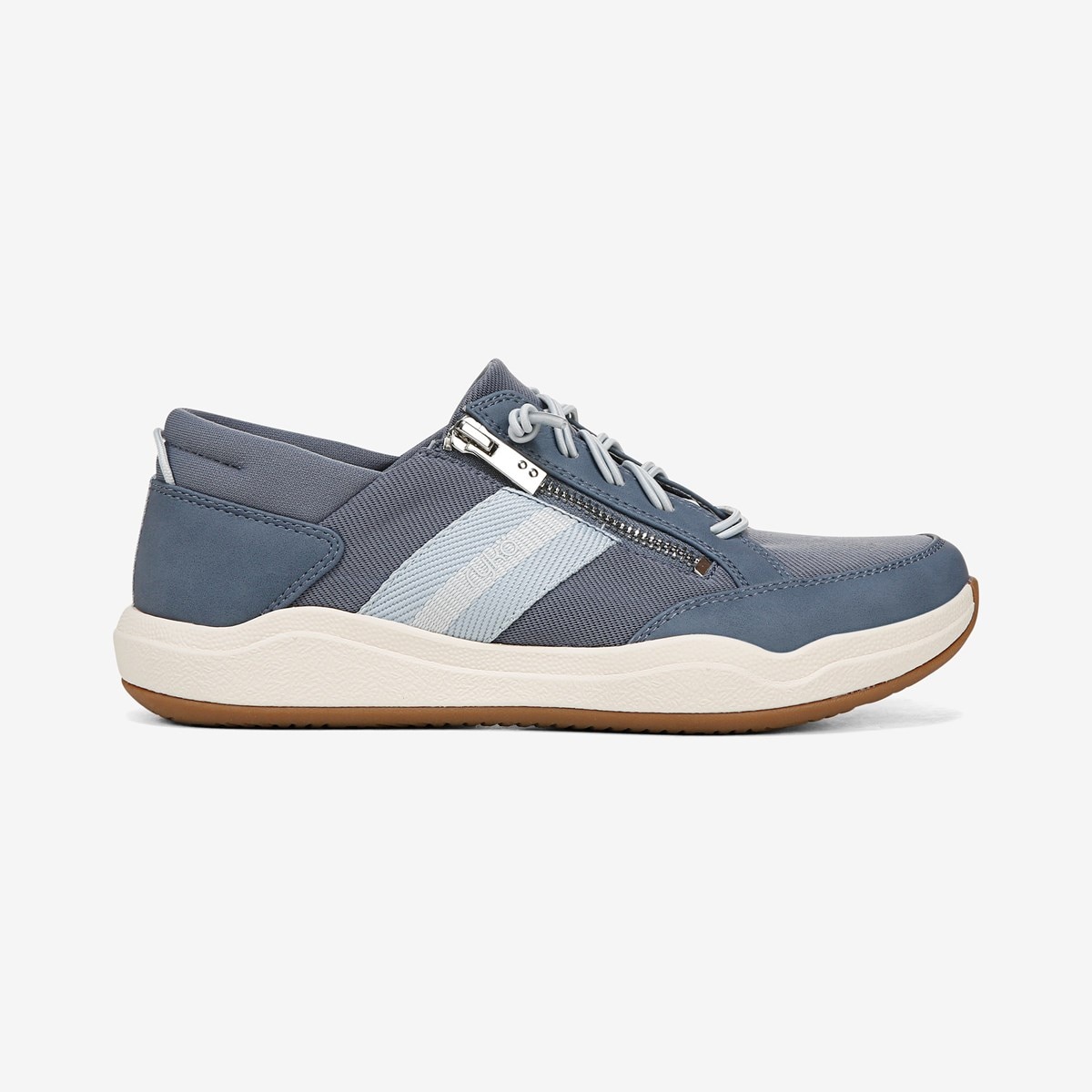 【PORTERNA】Ravi Check Flat Shoes Rykä Carefree Zip Slip On Sneaker | Womens Casual Shoes