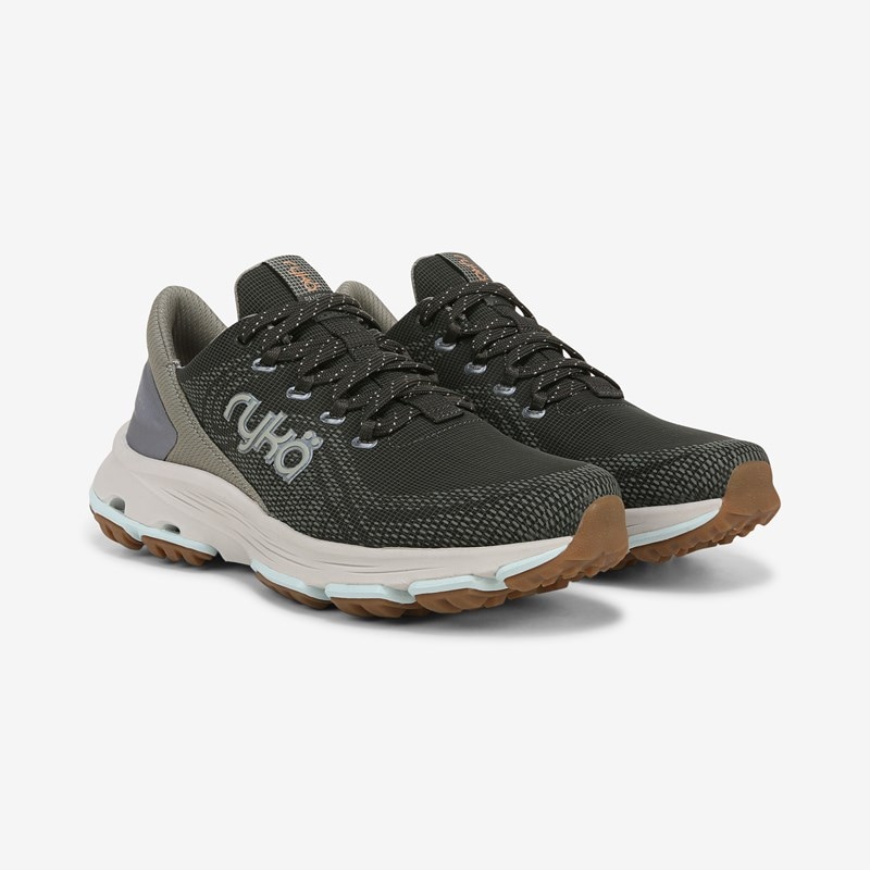 Ryka Devotion X Tr Trail Walking Sneakers Alpine Green 10.0 W Arch Support, Breathable Mesh