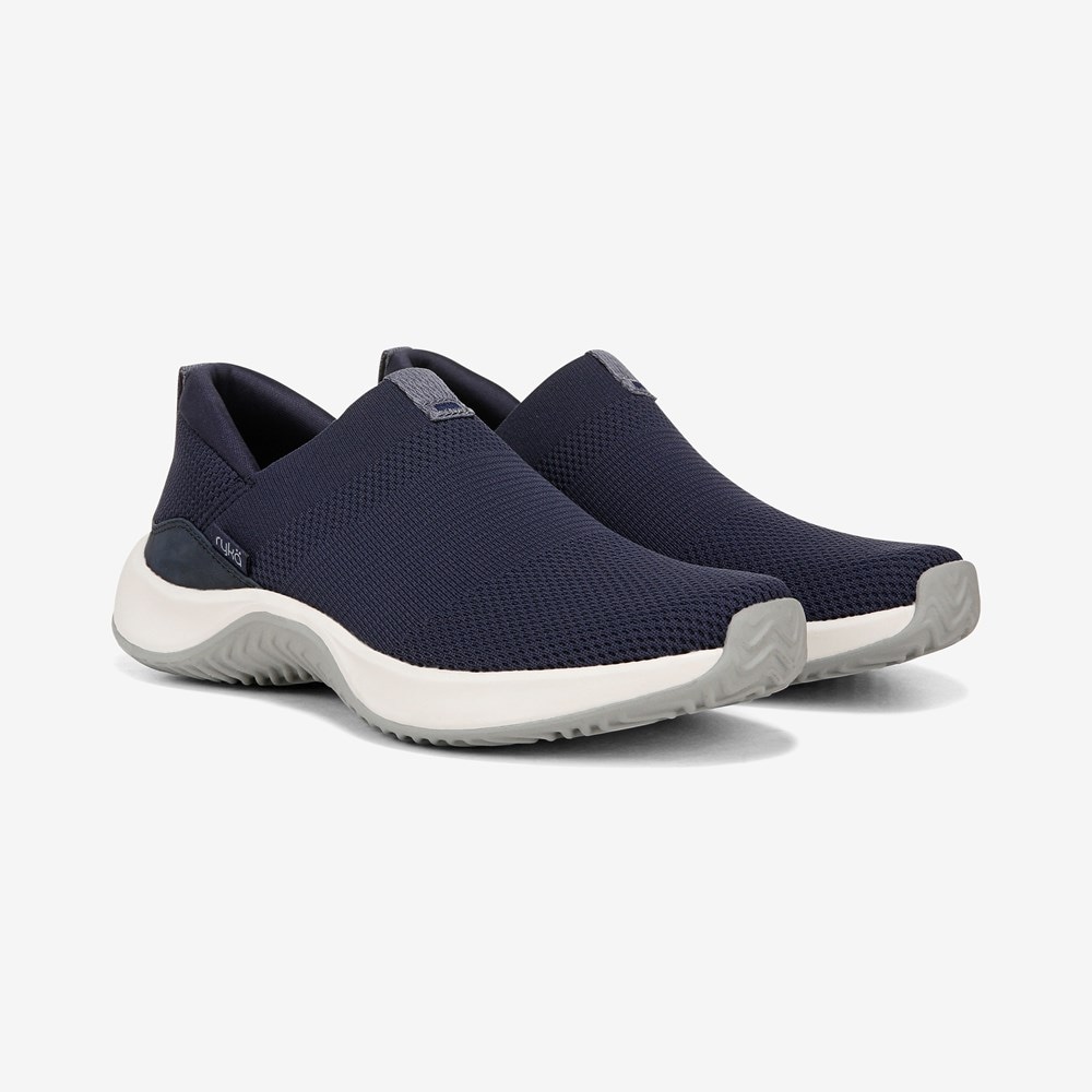 【PORTERNA】Ravi Check Flat Shoes Rykä Encore Knit Slip On Sneaker | Womens Casual Shoes