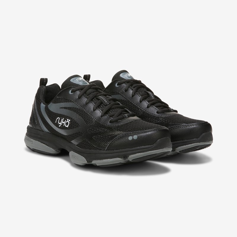 Ryka Devotion Xt Training Sneakers Black/Grey 11.0 M High-Impact, Lightweight