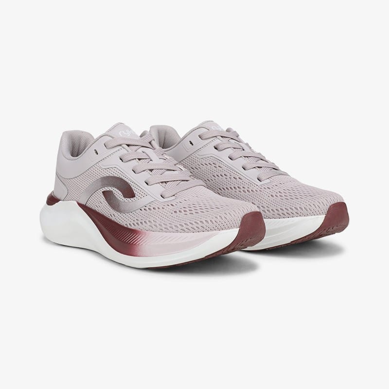 Ryka Convoy Walking Sneakers Lilac Grey Mesh 10.0 M Arch Support, Lightweight