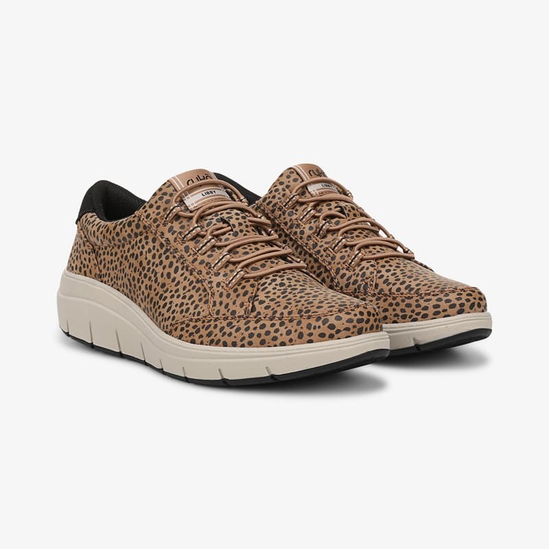 Ryka Libby Slip On Sneakers Cheetah Faux Leather Fabric/leather 7.0 W Lightweight