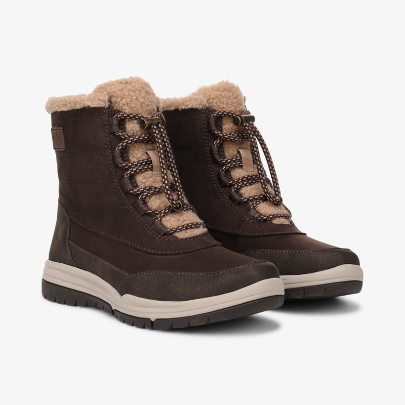 Ryka Avalanche Snow Boot Boots Brown Woven Fabric Synthetic 8.5 W