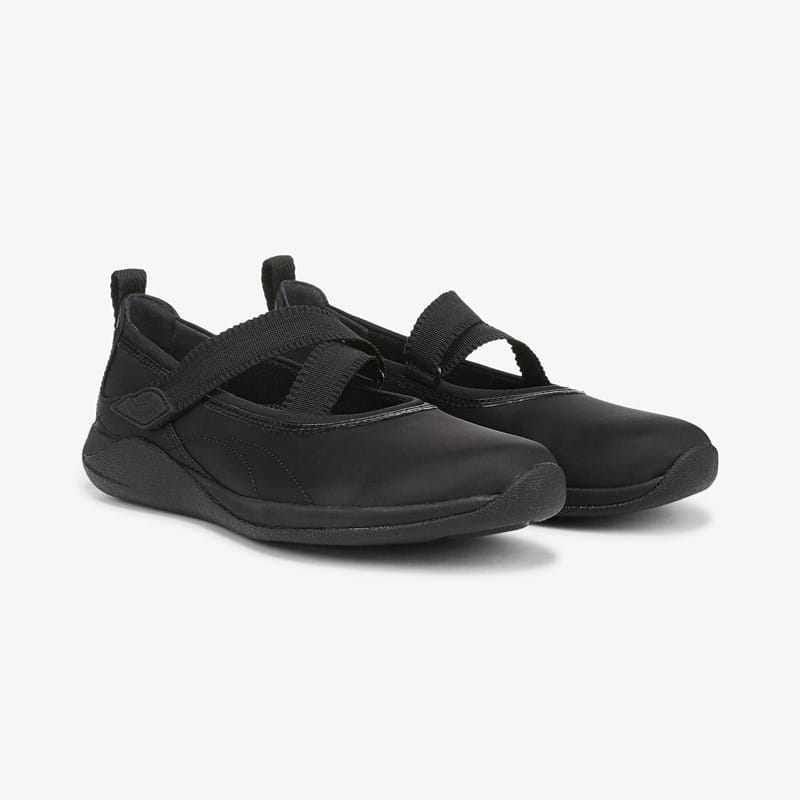 Ryka Era Mary Jane Luxe Shoes Black Satin Fabric Fabric/leather 8.0 M Arch Support