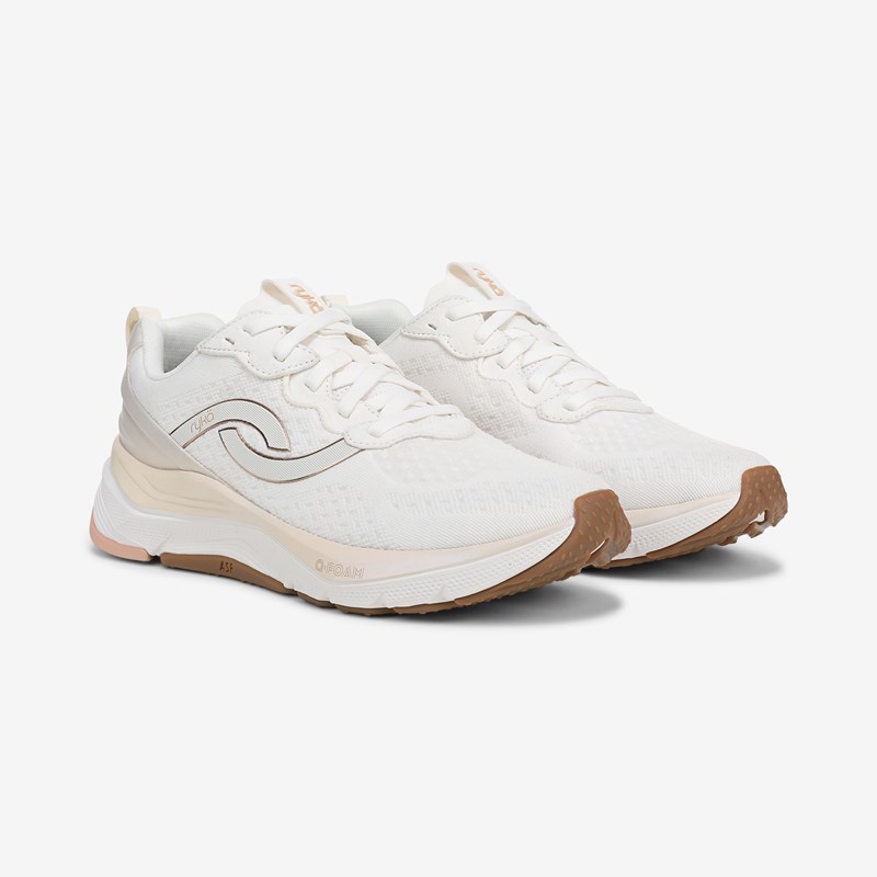 Ryka Uplift Lx Running Sneakers White Alyssum Mesh Fabric 7.0 W Arch Support, Lightweight