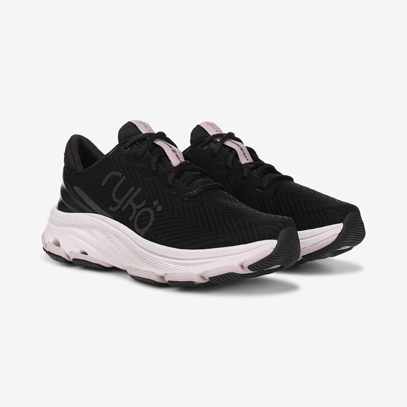Ryka Devotion X Max Rs Shoes Black Mesh Fabric 7.0 W Arch Support, Lightweight