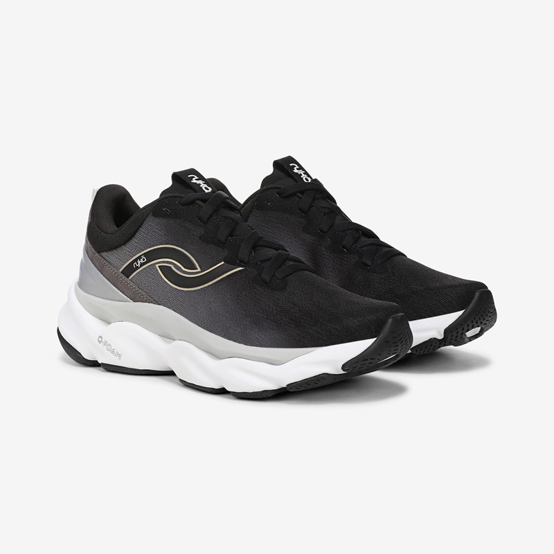 Ryka Elevate Lx Walking Sneakers Black Mesh Fabric 6.5 W Arch Support, Lightweight