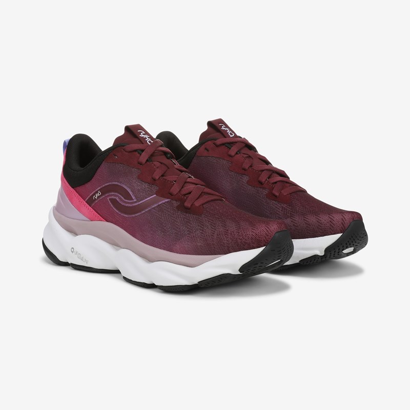 Ryka Elevate Lx Walking Sneakers Windsor Red Mesh Fabric 7.5 M Arch Support, Lightweight
