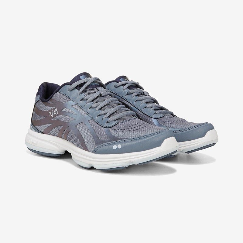 Ryka Devotion Plus 3 Walking Sneakers Flintstone Blue Fabric 7.5 M Lightweight