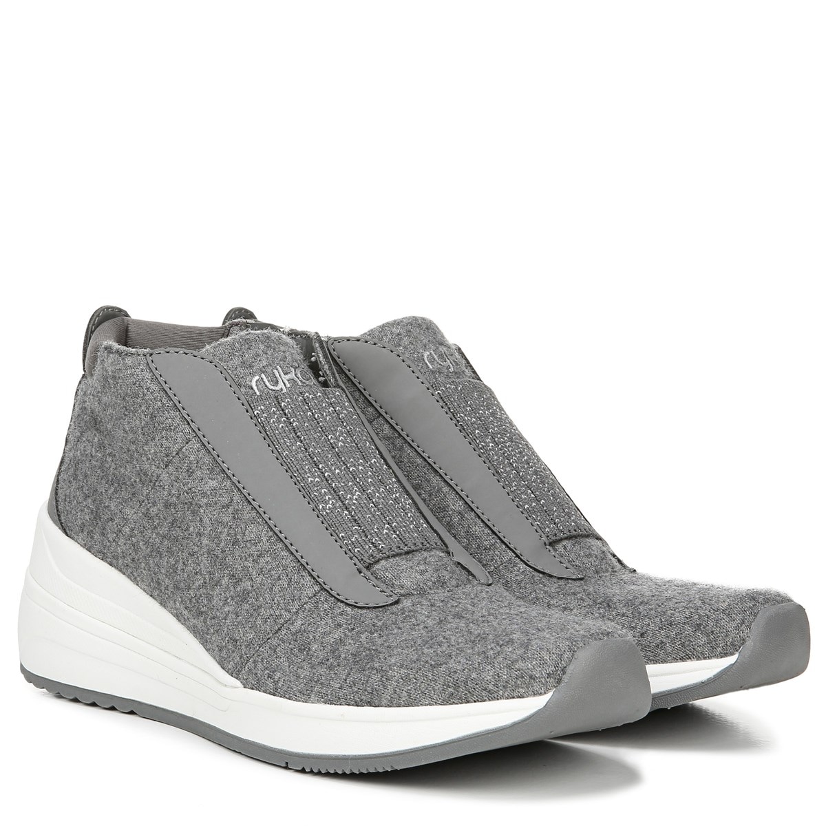 wedge sneakers gray