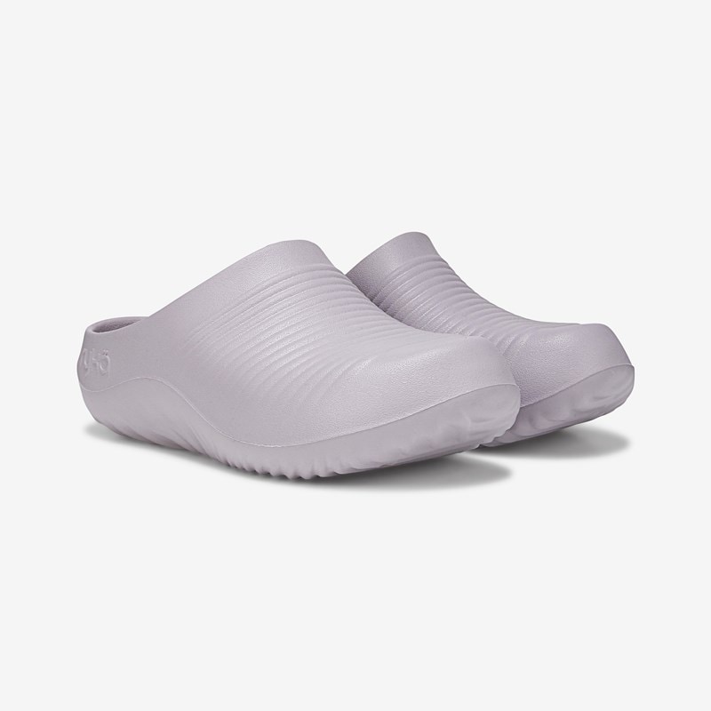 Ryka Echo Recovery Clog Sandals Purple Fog Eva 10.0 M Slip On, Lightweight
