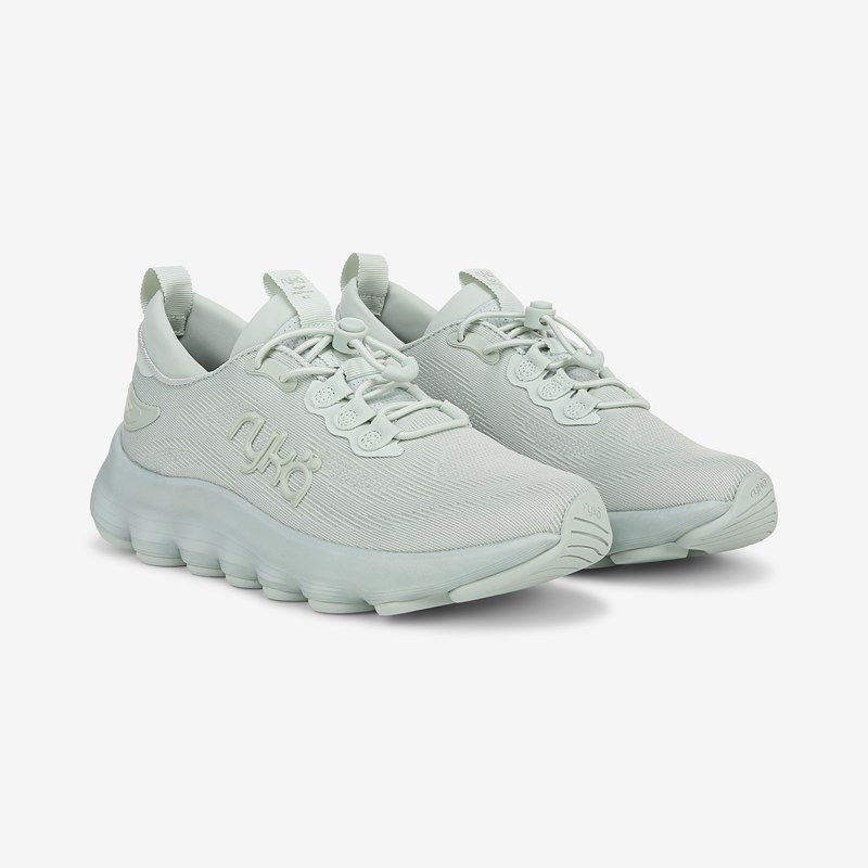 Ryka Podflow Ez Walking Sneakers Icicle Green Mesh Fabric 12.0 W Arch Support