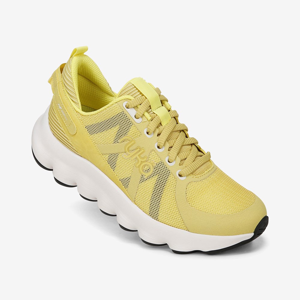 スニーカー PURAAI FW22 SENAPE SNEAKER (SENAPE_YELLOW) Puraai Senape Lace-up Sneakers In Yellow | ModeSens
