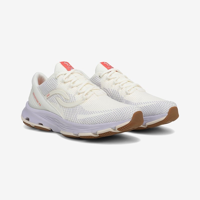 Ryka Devotion X 2 Walking Sneakers Egret White Mesh Fabric 7.0 W Arch Support