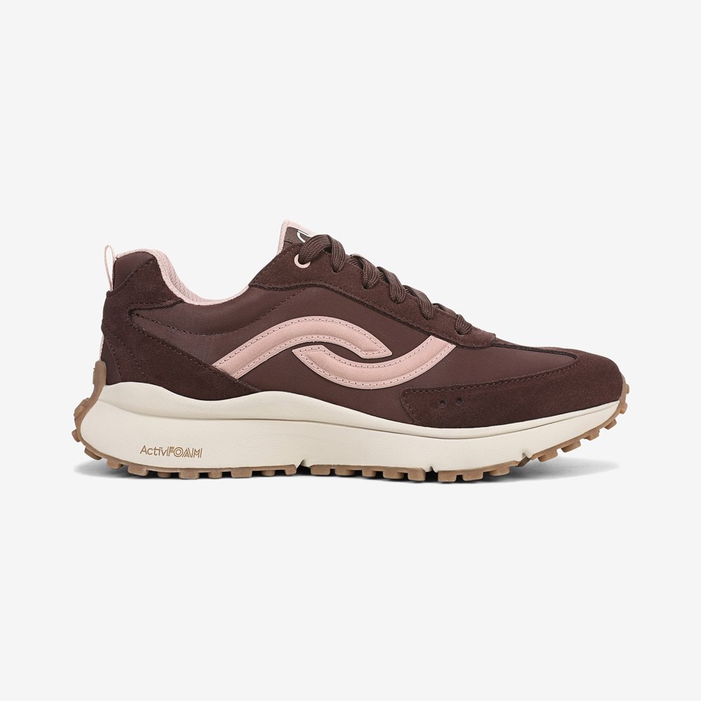 (取寄) ライカ レディース ジェットセッター スニーカー Ryka women Jetsetter Sneakers Chicory Brown/Pink Rykä Jetsetter Sneaker | Womens Casual Shoes