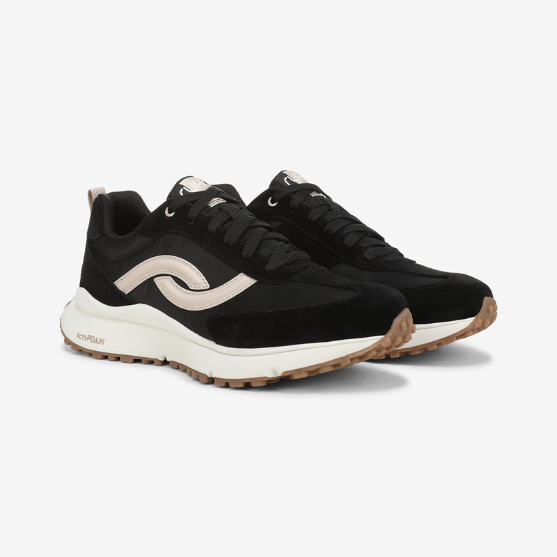 Ryka Jetsetter Sneakers Black Suede/Fabric Fabric/suede/leather 9.5 W Arch Support, Lightweight
