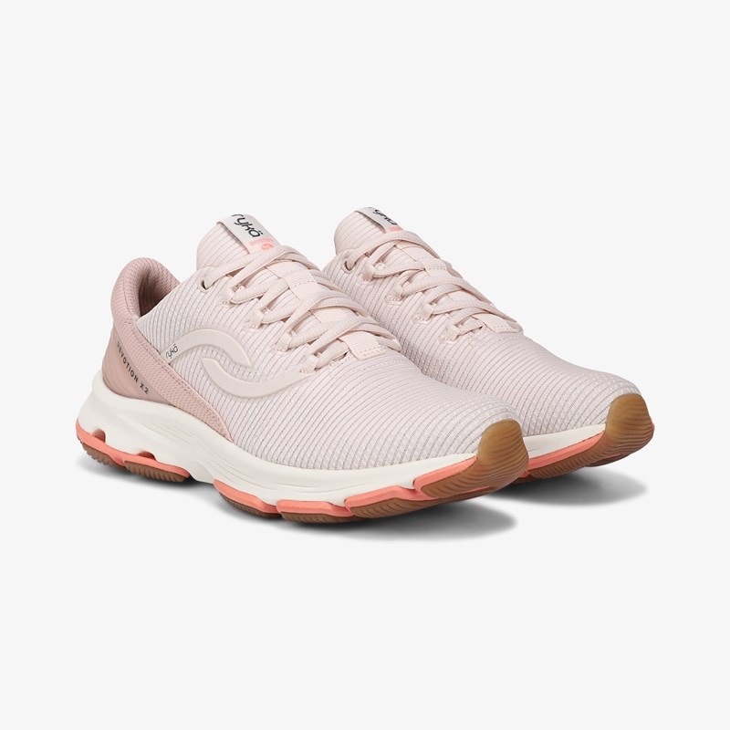 Ryka Devotion X 2 Walking Sneakers Shell Pink Mesh Fabric 10.0 W Arch Support