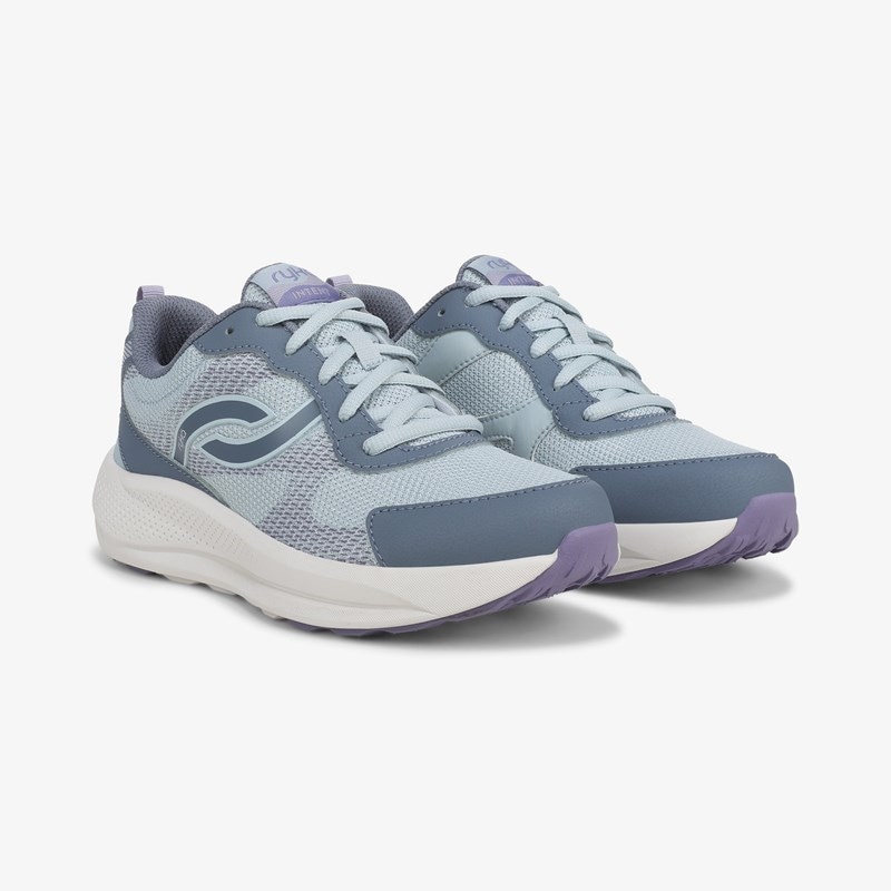 Ryka Intent Walking Sneakers Pearl Blue Leather/Mesh 11.0 W Arch Support