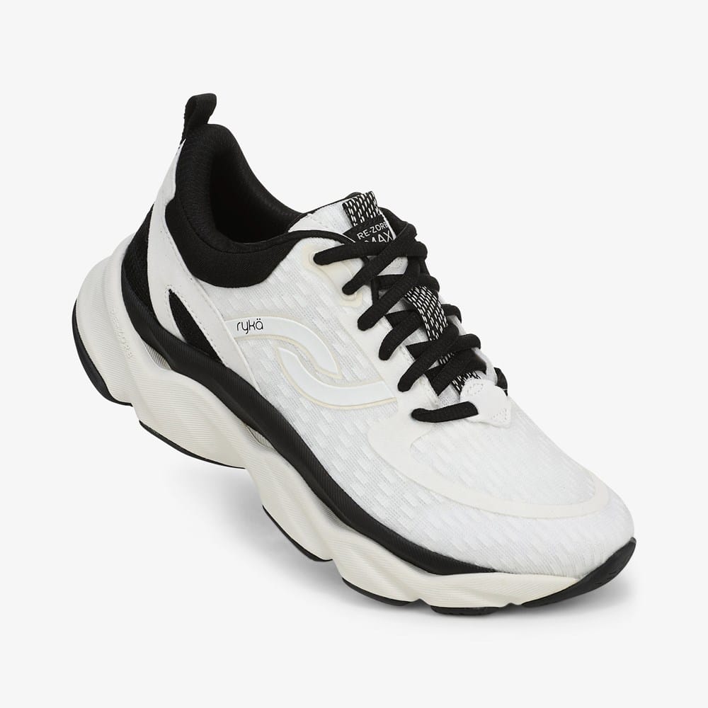 じ*み様 ryka トレーニングスニーカー ホワイト/ブラック Rykä Rezorb Max Walking Sneaker | Womens Sneakers