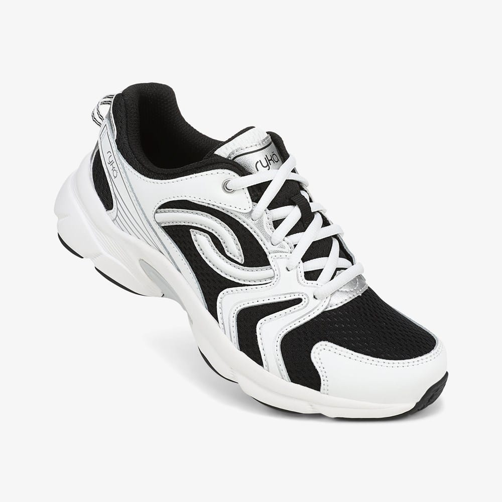 じ*み様 ryka トレーニングスニーカー ホワイト/ブラック Rykä Streamline Walking Sneaker | Womens Sneakers