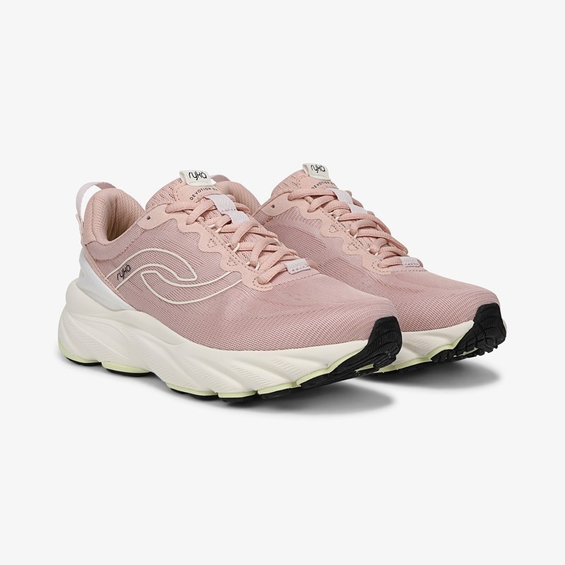 Ryka Devotion Swift Running Sneakers Cameo Blush Mesh 7.0 W Arch Support, Lightweight