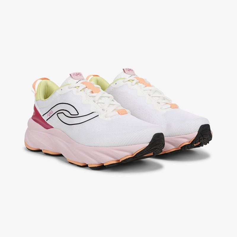 Ryka Devotion Swift Running Sneakers Brilliant White Mesh 7.0 W Arch Support, Lightweight