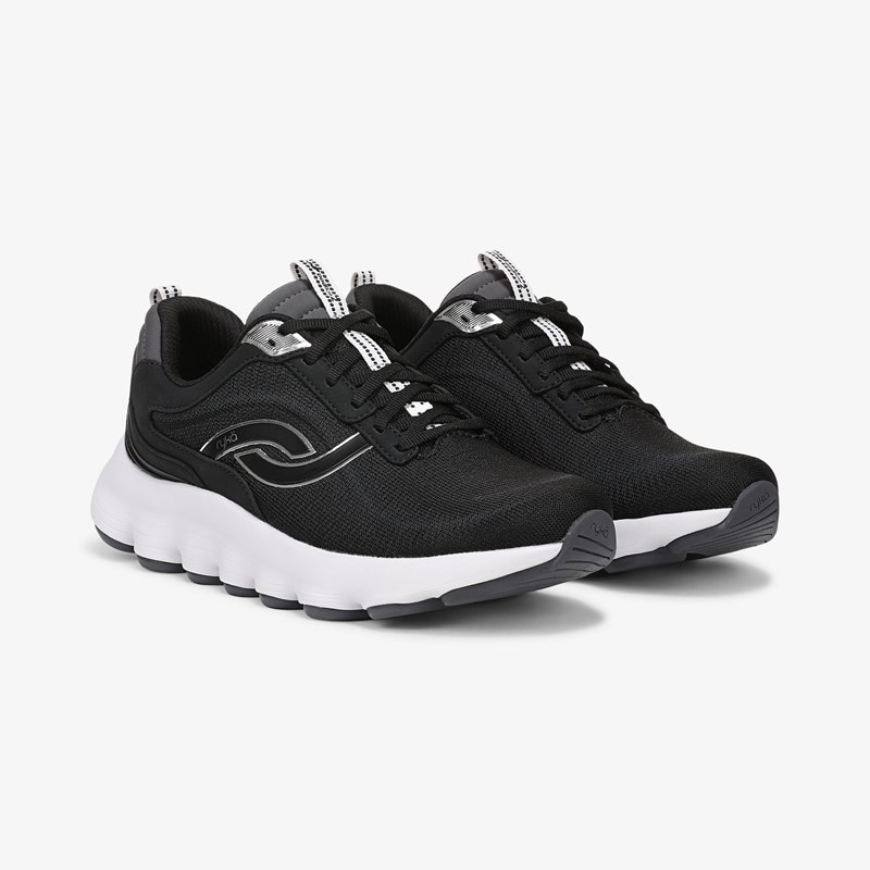 Ryka Podflow 2 Walking Sneakers Black Mesh Fabric 6.5 M Arch Support
