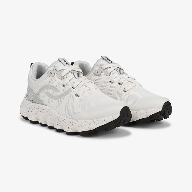 Ryka Podflow Tr Trail Walking Sneakers White Mesh Fabric 7.5 W